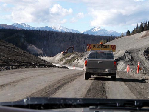 180-Alcan Highway-Construction Kluane Provincial Park