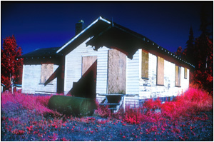 Ektachrome Infrared Images OLD HOUSE