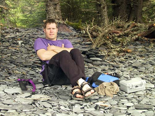 Sea-Kayak-Kodiak-11 Day2 Whale Passage Camp Relaxed Jim